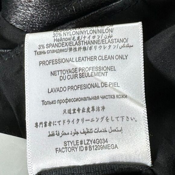 BCBG Max Azria Liu Black 100% Lamb‎ Leather Zip Front Fitted Moto Vest Sz… - Picture 12 of 12